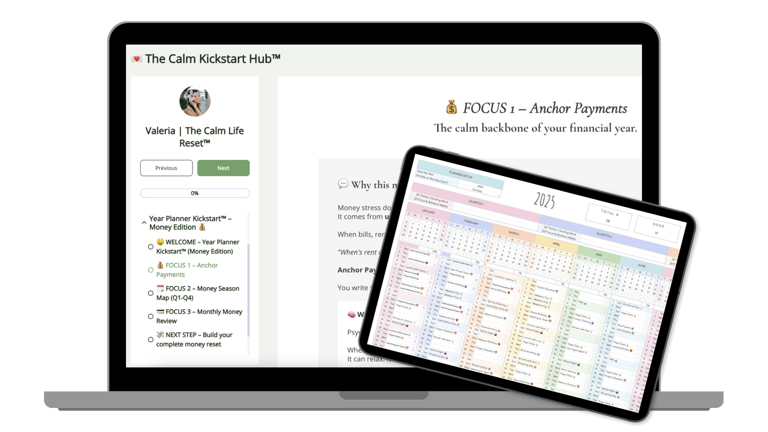 Year Planner Kickstart™ (Money Edition) - The Calm Life Reset