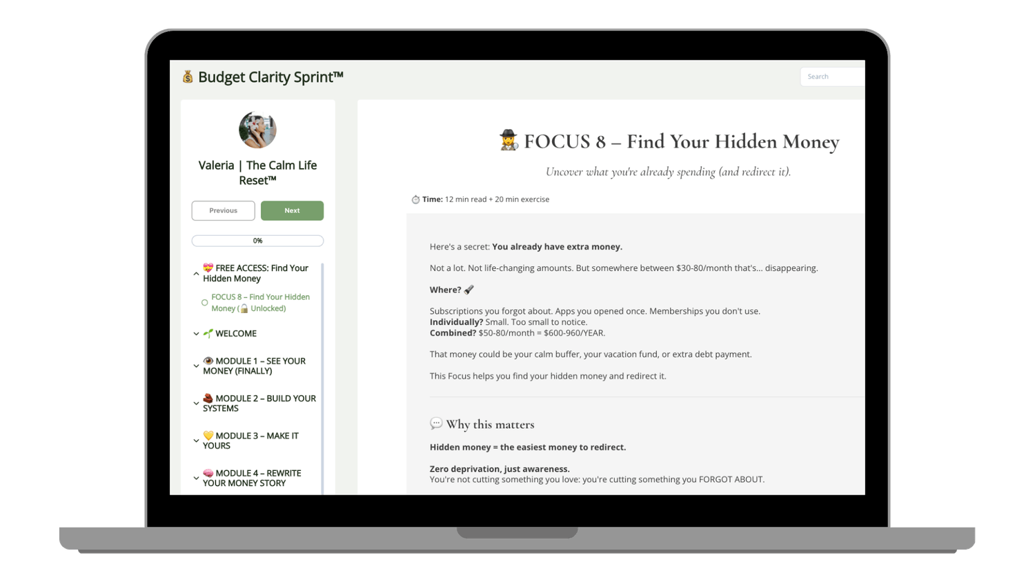 Year Planner Kickstart™ (Money Edition) - The Calm Life Reset