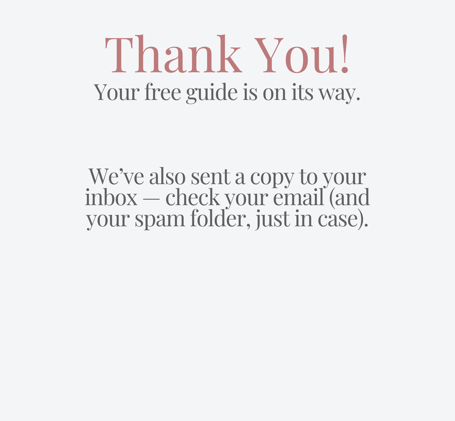Thank You Page