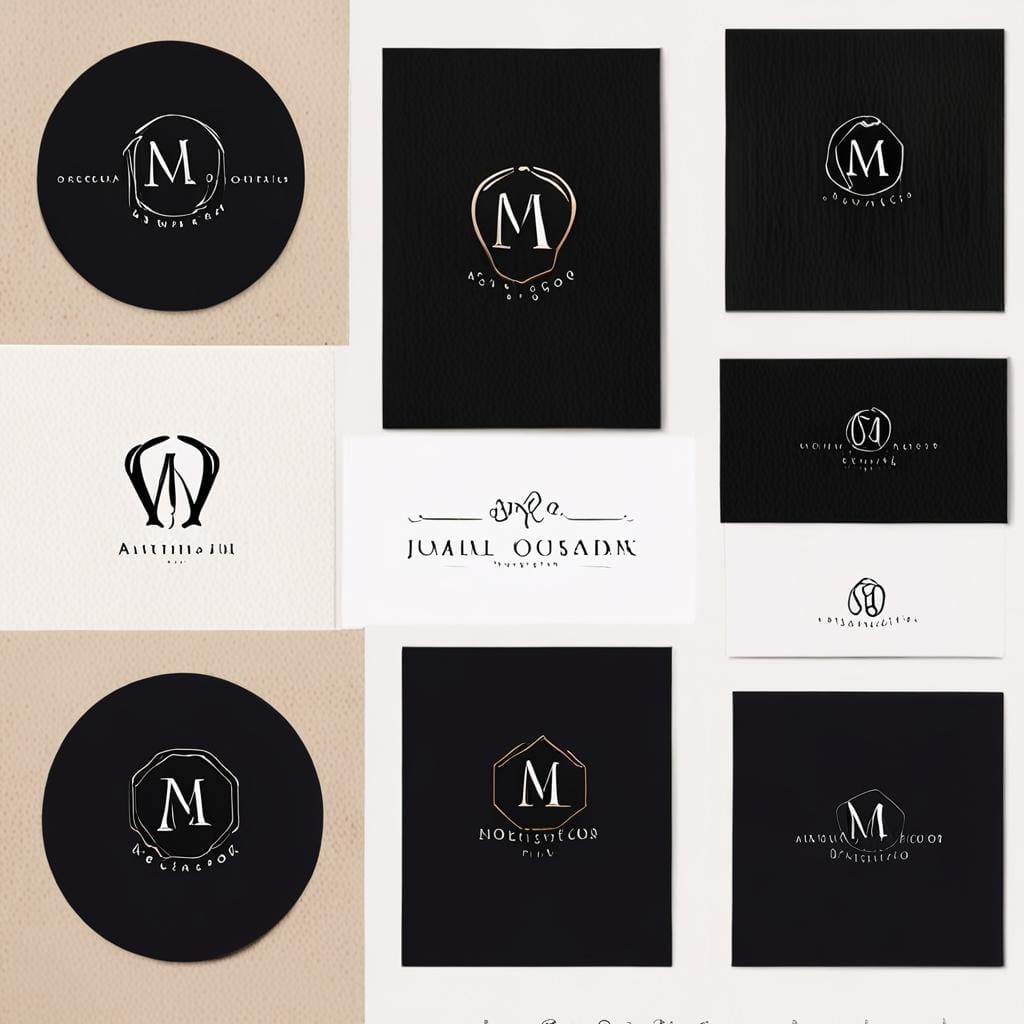 minimal elegant monogram logo