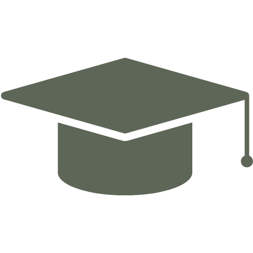 Graduation cap symbol representing background in engineering combined with deep transformation coaching.