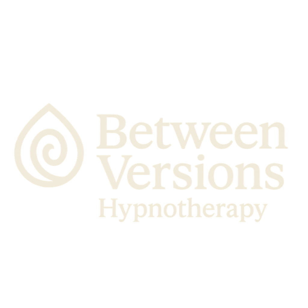 Between Versions Hypnotherapy logo – subconscious transformation for professionals and entrepreneurs