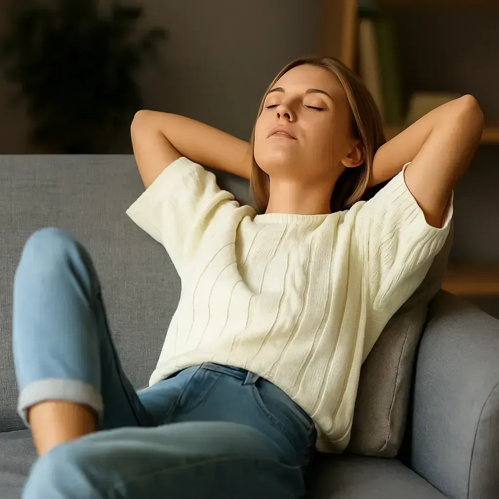 Professional releasing tension and restoring balance with neuroscience-backed hypnotherapy
