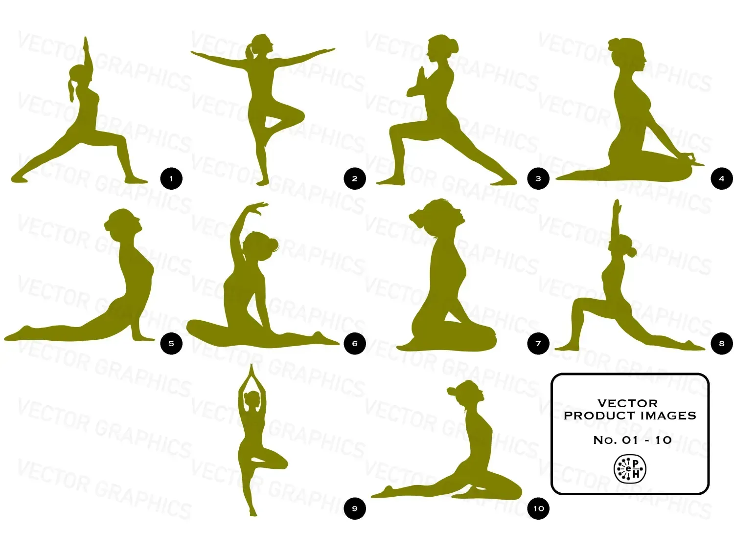 Transform your planner with our dreamy yoga vector graphics woman poses shapes. bring joy and inspire your wellness journey today!