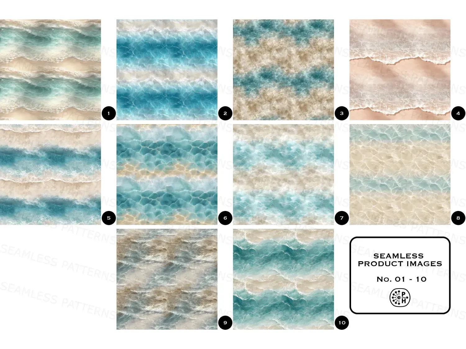 Transform your space with soft pastel tones and intricate details in our boho sandy nautic seamless beach patterns designs. Dive into creativity!