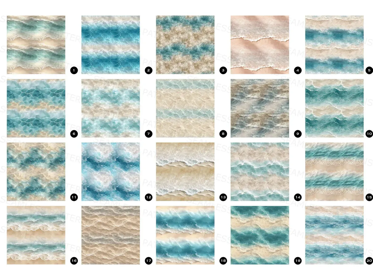 Transform your space with soft pastel tones and intricate details in our boho sandy nautic seamless beach patterns designs. Dive into creativity!