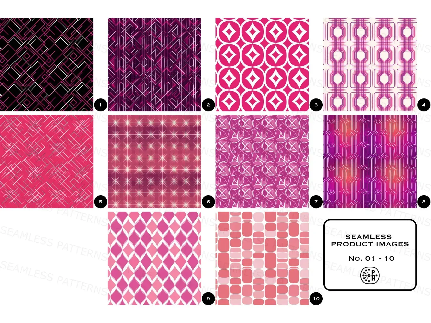 Transform your space with bold, nostalgic 60s seamless patterns! Perfect for crafting, wallpaper and distinctive wall art!