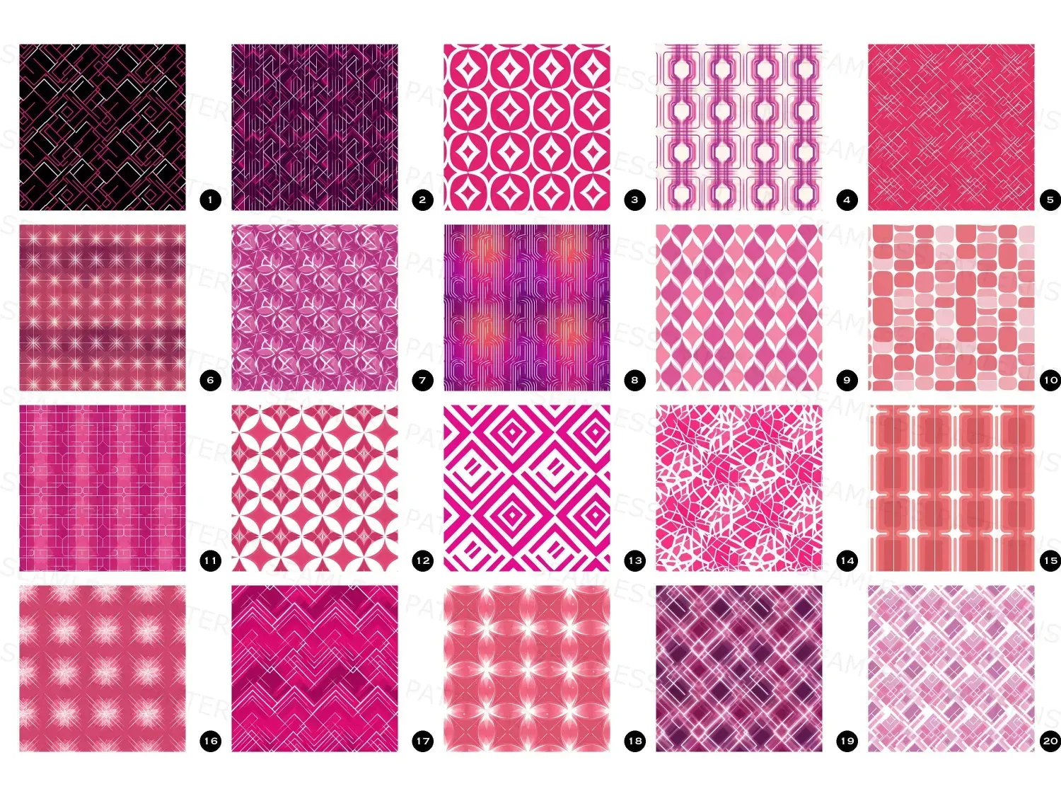 Transform your space with bold, nostalgic 60s seamless patterns! Perfect for crafting, wallpaper and distinctive wall art!