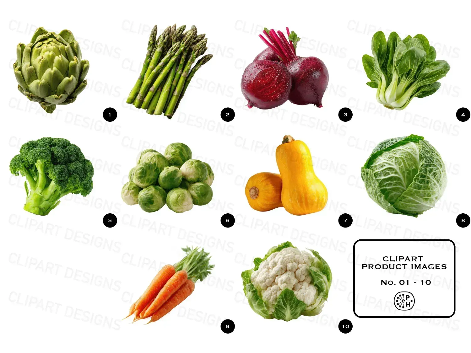 Infuse your projects with this vibrant vegetable clipart images bundle. Perfect for food blogs, cookbooks, and uplifting kitchen decor! Explore today!