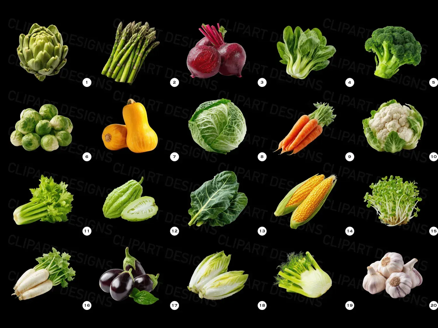 Infuse your projects with this vibrant vegetable clipart images bundle. Perfect for food blogs, cookbooks, and uplifting kitchen decor! Explore today!