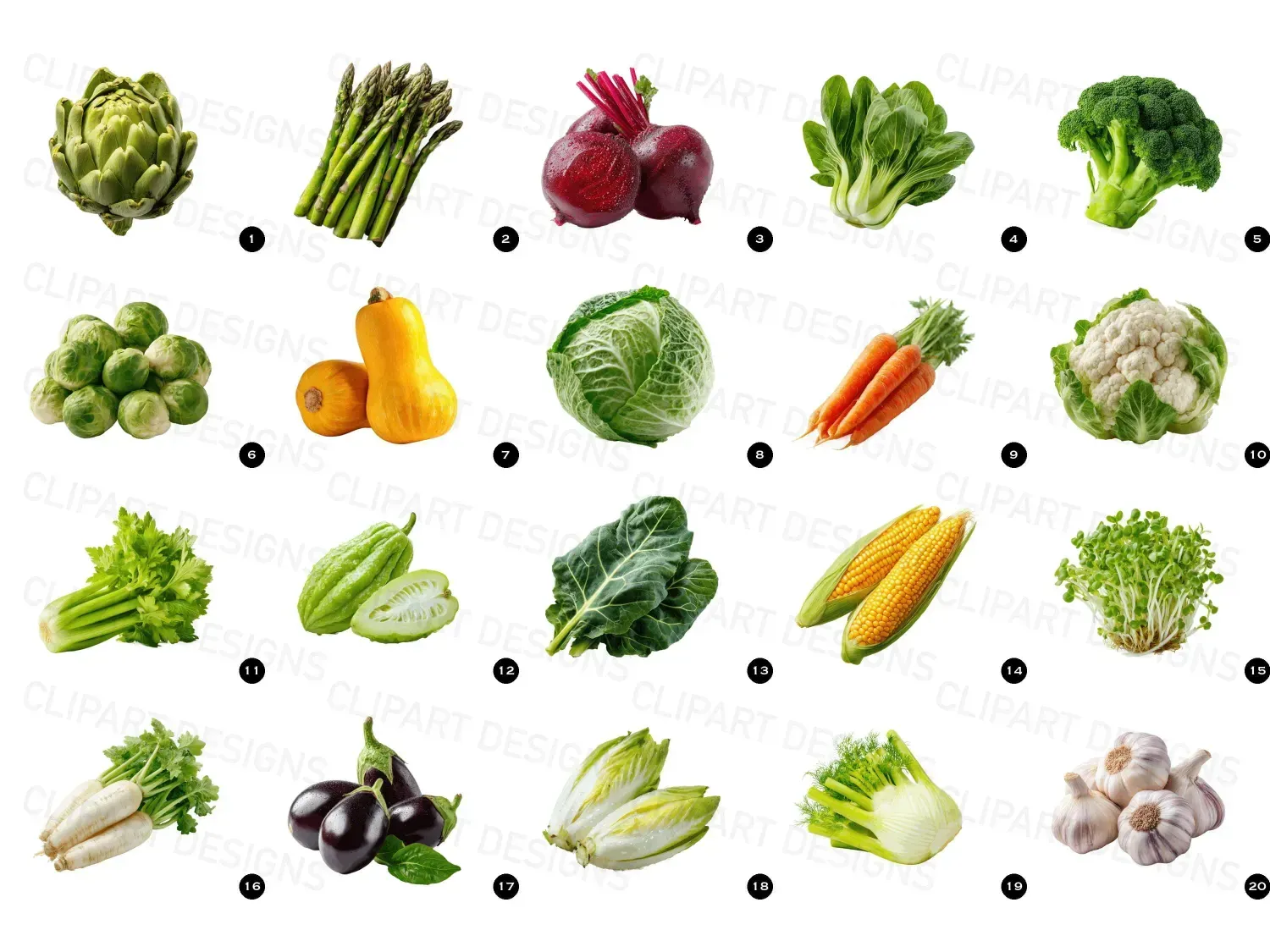 Infuse your projects with this vibrant vegetable clipart images bundle. Perfect for food blogs, cookbooks, and uplifting kitchen decor! Explore today!