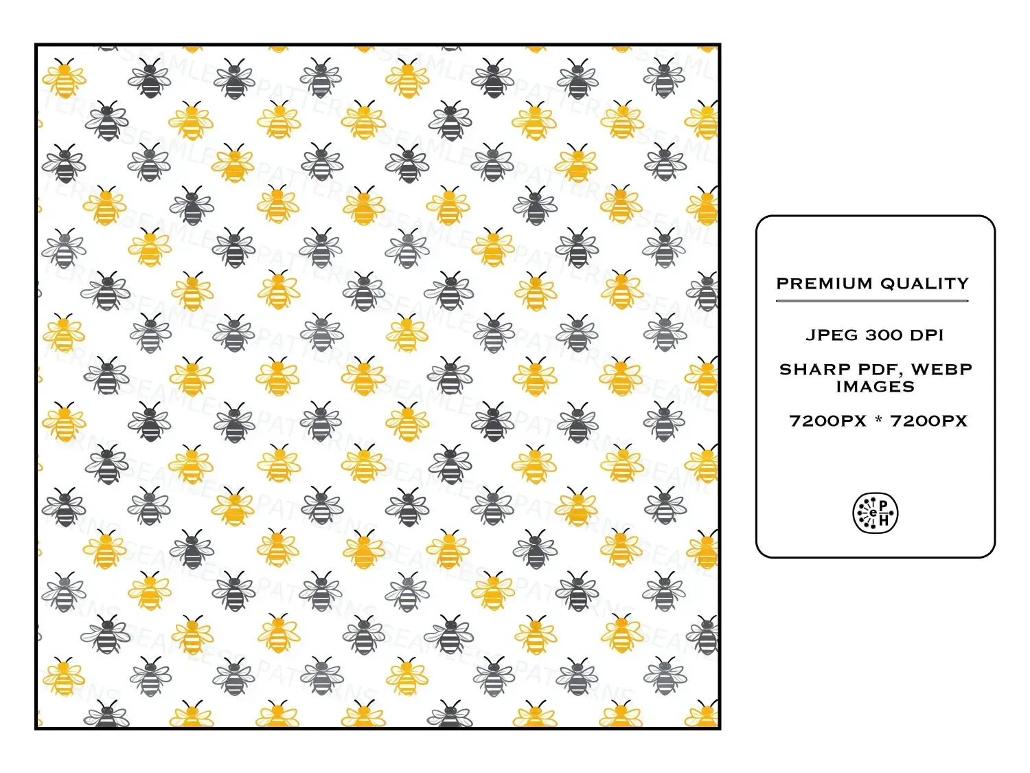 Find 20 bee-themed seamless pattern designs in this Bundle! For fabric, wallpaper, printing & crafts. Download now.