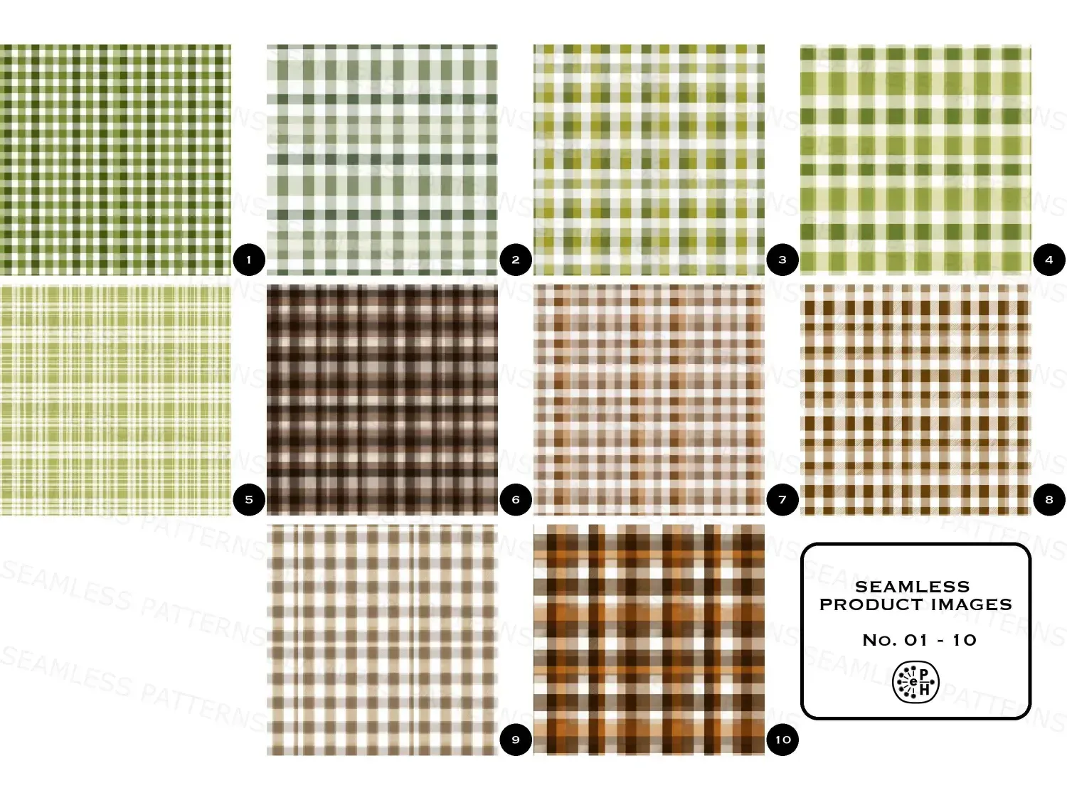 Find here this nice Classic Gingham Seamless Patterns bundle in earthy tones. 20 seamless gingham patterns. Perfect for cozy decor and creative projects!