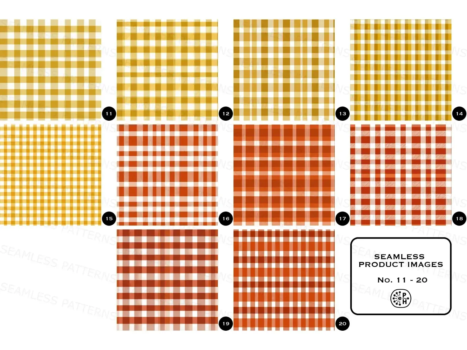 Find here our 20 Classic Gingham Seamless Pattern Bundle. Seamless designs in rich hues for a cozy, stylish decor!