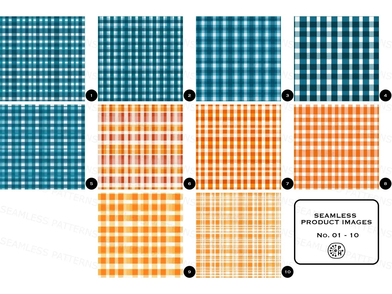 Find here our 20 Gingham Seamless Pattern Bundle Designs! 20 vibrant, timeless designs perfect for crafts, home decor, and fashion.