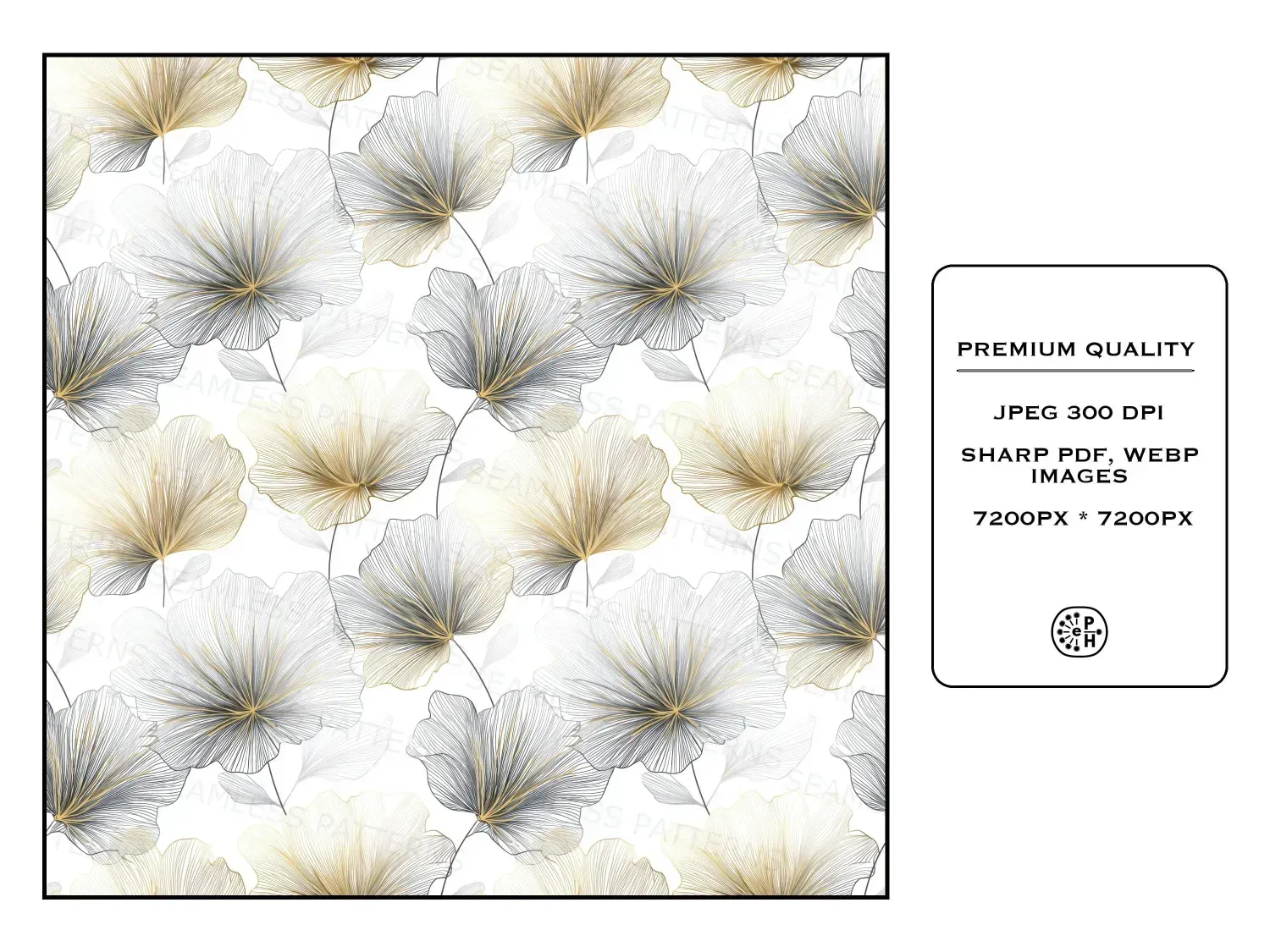 Explore this seamless floral pattern bundle with 20 designs featuring elegant Anemone, Aster, and Bluebell designs for stunning wallpapers and decor