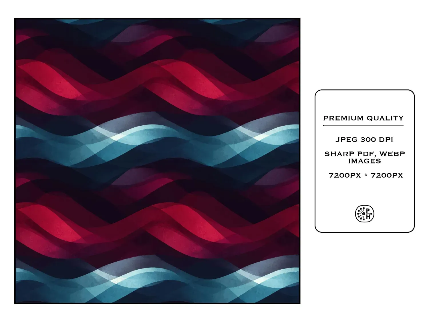 Seamless Pattern Bundle of 20 Wavy grounded naturalism repeatable designs. Transform your space with vibrant wavy patterns in Oxblood, Ice Blue, and more! Perfect for home decor and crafts!