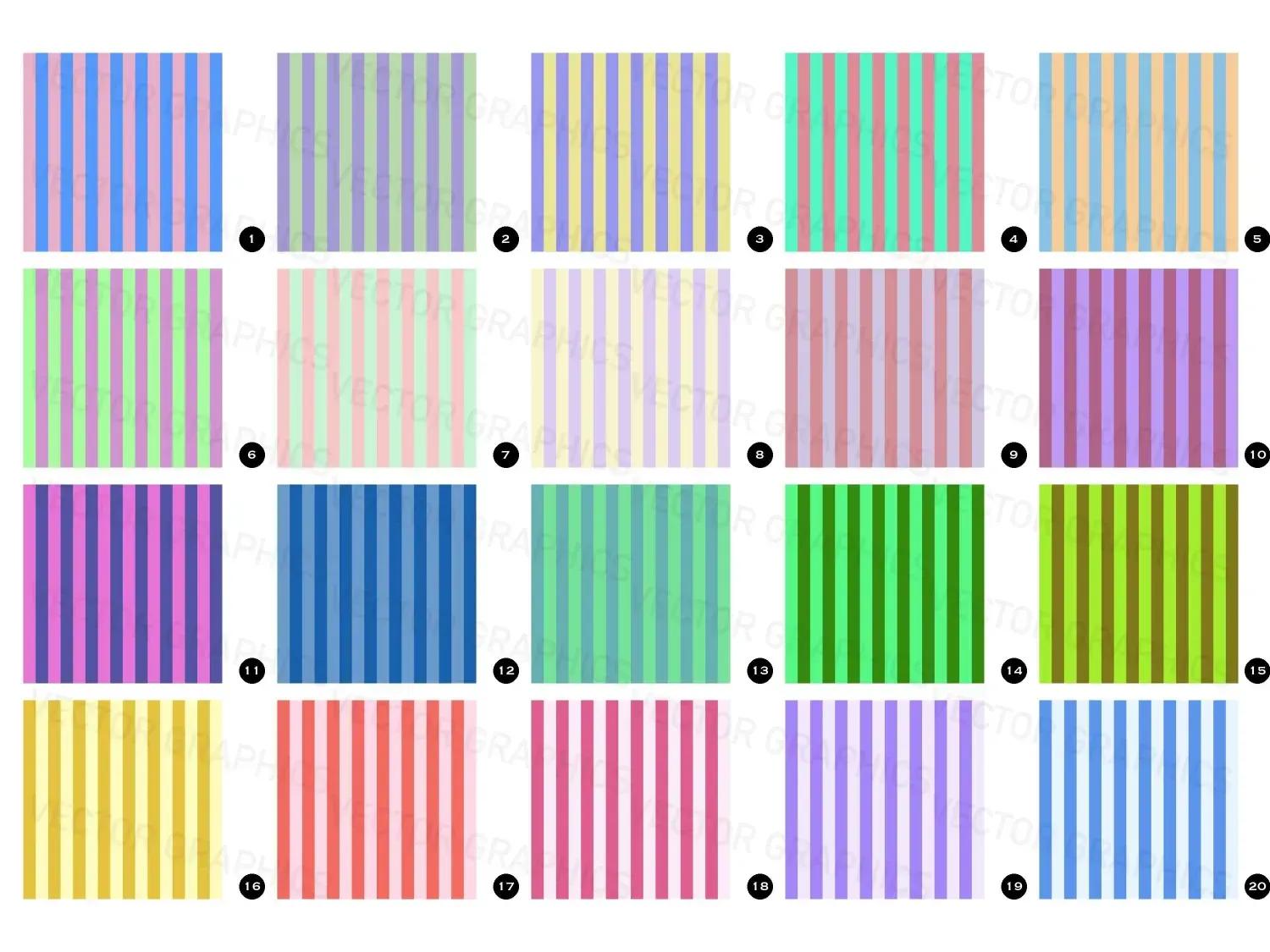 Explore 20 vibrant Vector Vertical Stripes Seamless Patterns for bold designs and stylish flair in fabric, branding, and wallpaper!