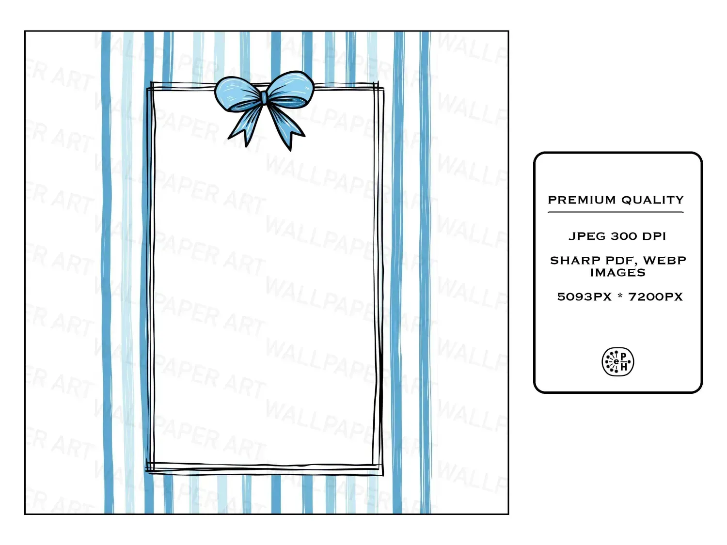 Explore 20 hand-drawn striped coastal summer bow frames, perfect for notes and invites! Calming pastel colors inspire creativity. Download now!