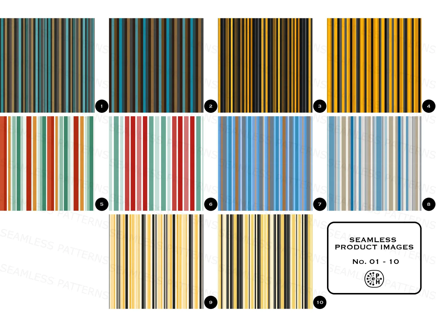 Revamp your space with this vertical stripes seamless pattern bundle in vintage velvet tones, pastels, and bold contrasts. Perfect for DIY crafting, wallpaper and home decor, backgrounds, journals or planners.