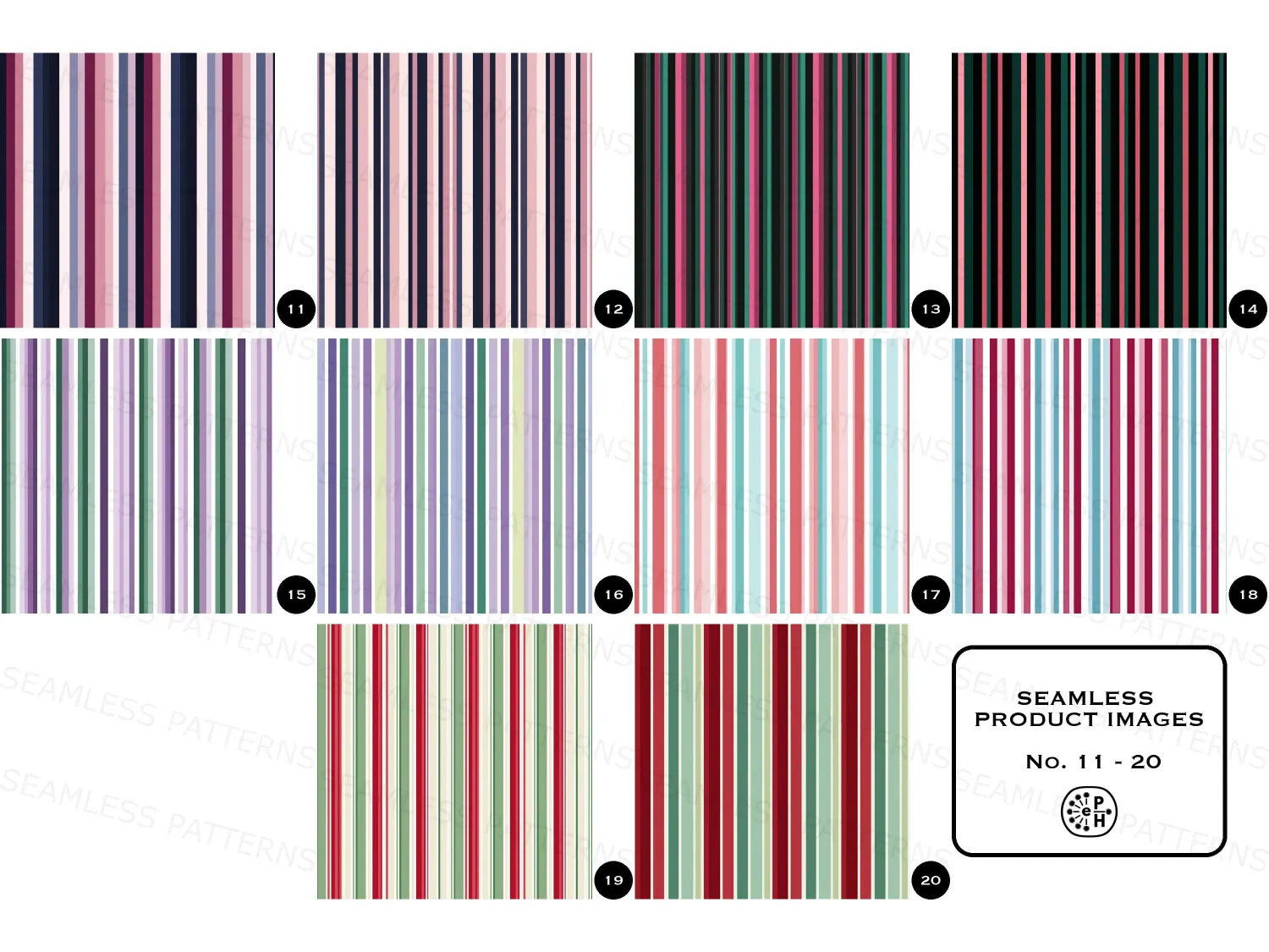 Revamp your space with this vertical stripes seamless pattern bundle in vintage velvet tones, pastels, and bold contrasts. Perfect for DIY crafting, wallpaper and home decor, backgrounds, journals or planners.