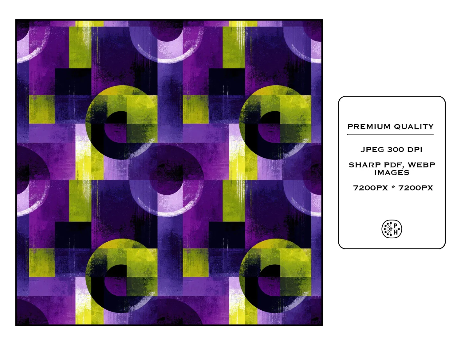 Discover vibrant retro geometric seamless pattern bundle designs in Peri Mustard and Periwinkle! Perfect for your creative projects, bring your designs to life!