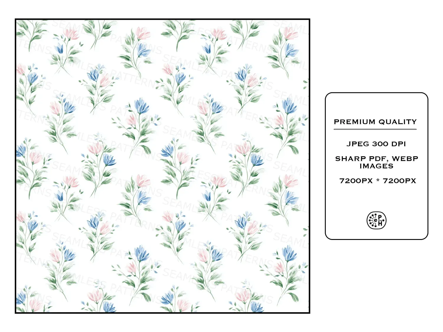 Floral Stripes Seamless Patterns, Stripe, Pastel Colors, Watercolor Designs, Brighten your space with dreamy florals and chic stripes! Perfect for nursery decor, invitations, or elegant wallpaper. Transform your designs and express your style today!