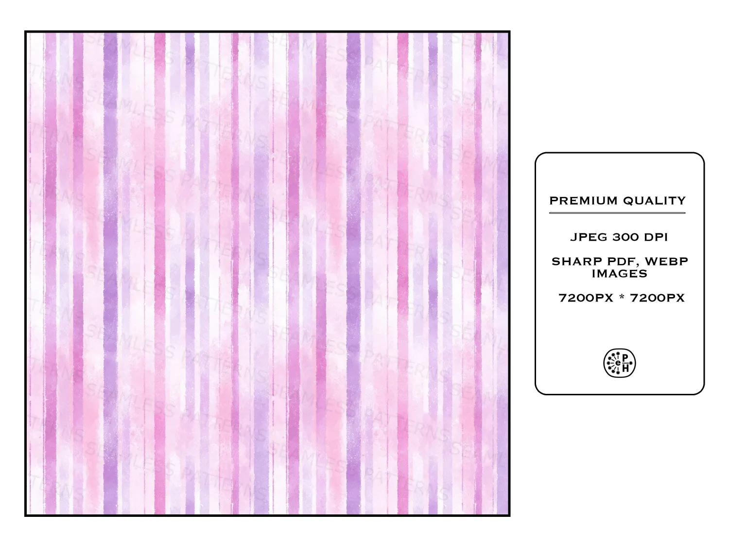 Pastel watercolor stripes, flower ornaments seamless pattern bundle, elegant filigree designs, perfect for romantic invitations or home decor. Elevate your style today!