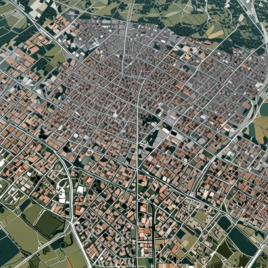 Gyomro Hungary aerial town view map satellite
