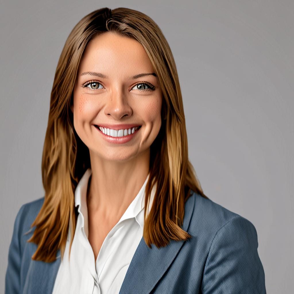 friendly smiling woman receptionist professional portrait
