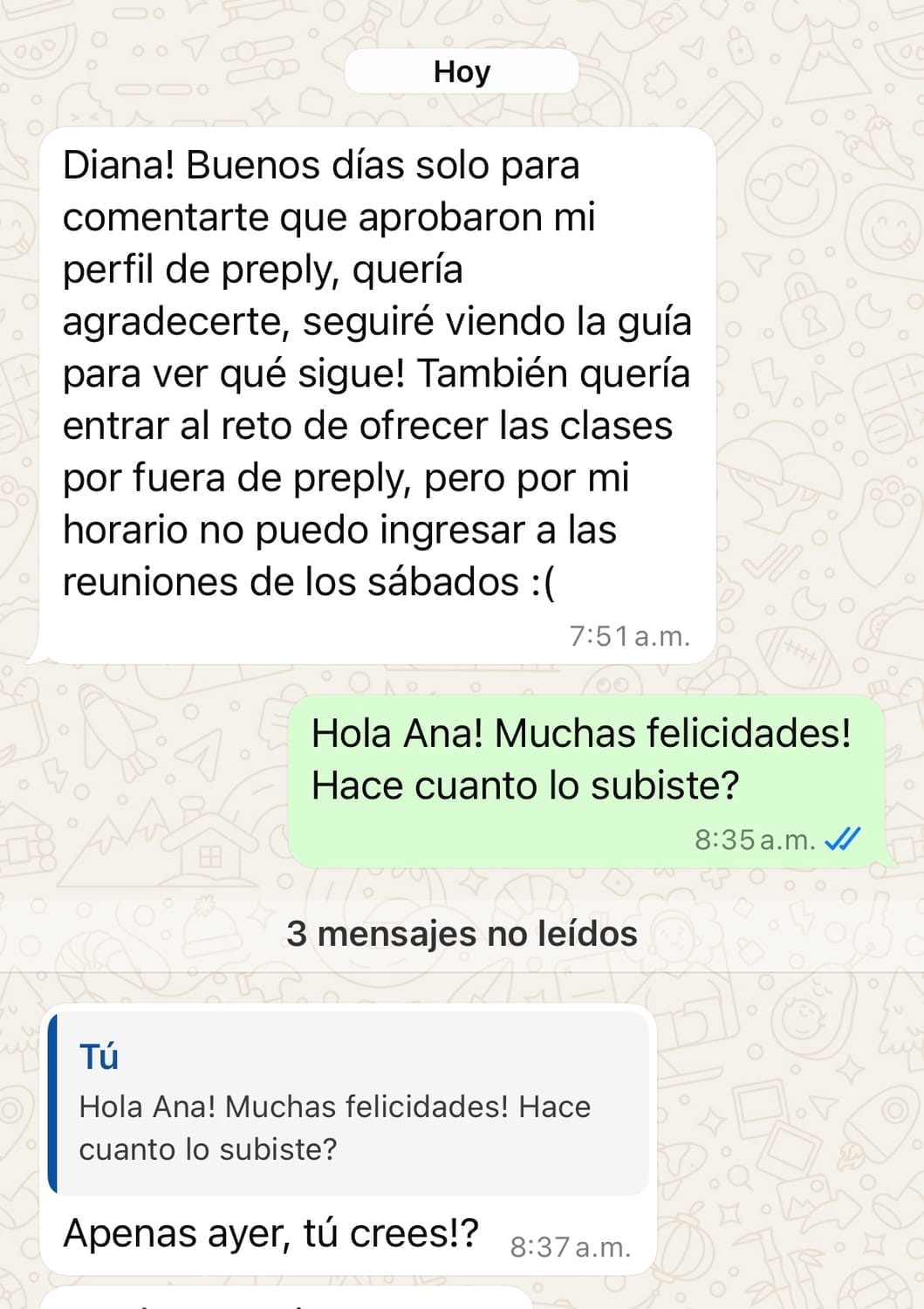 Testimonio de estudiante