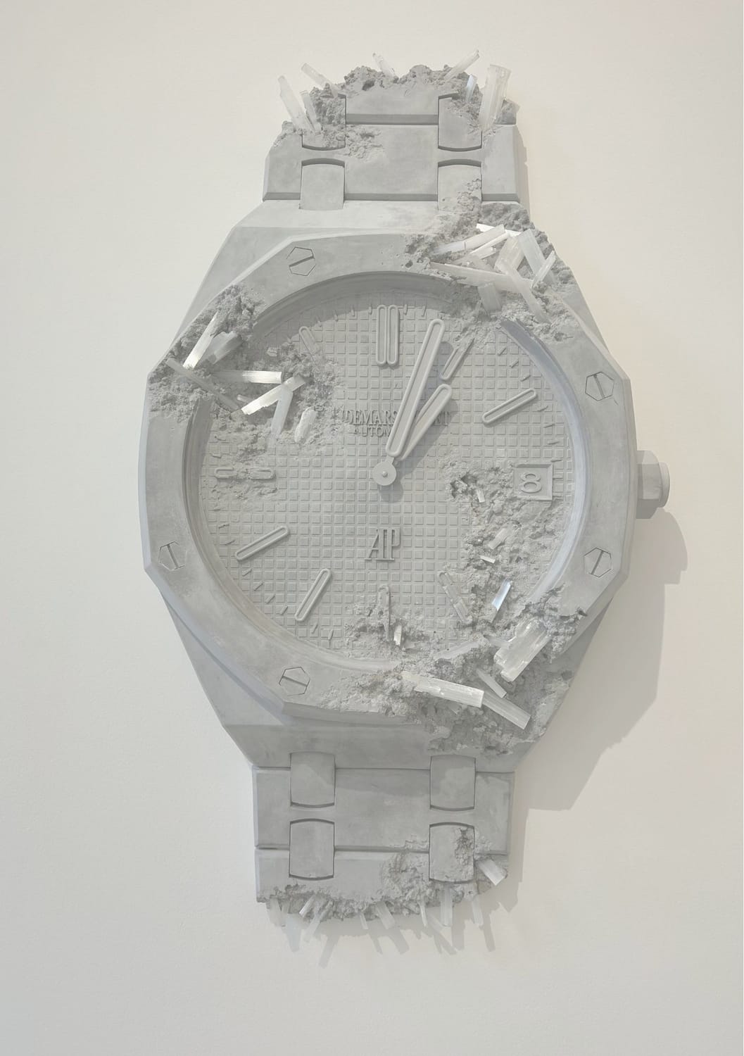 Crumbling watch sculpture representing ADHD time blindness