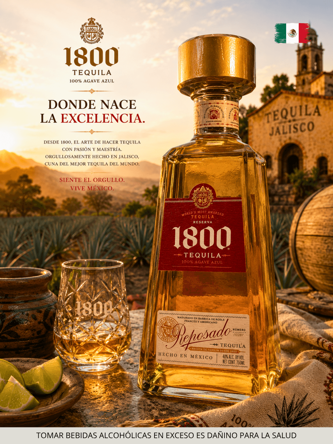 Tequila 1800 Reposado x 750 ml