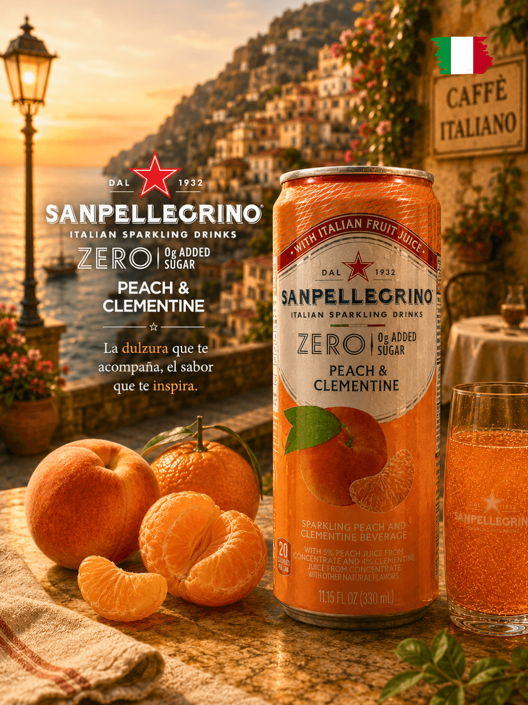 San Pellegrino Zero Peach & Clementine x 330 ml