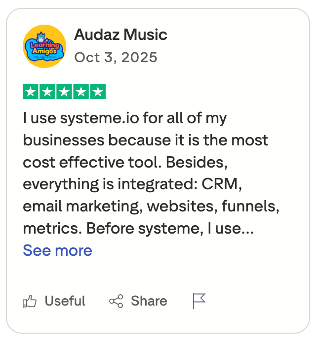 systeme io customer feedback2