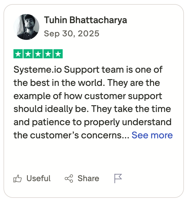 systeme io customer feedback3