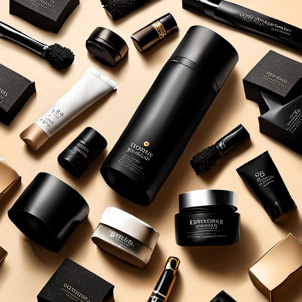 luxury black skincare packaging