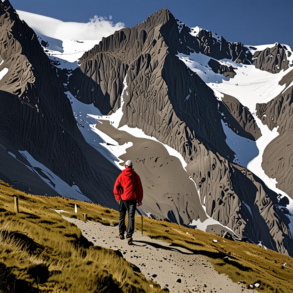 real 53-year-old man Swiss mountains