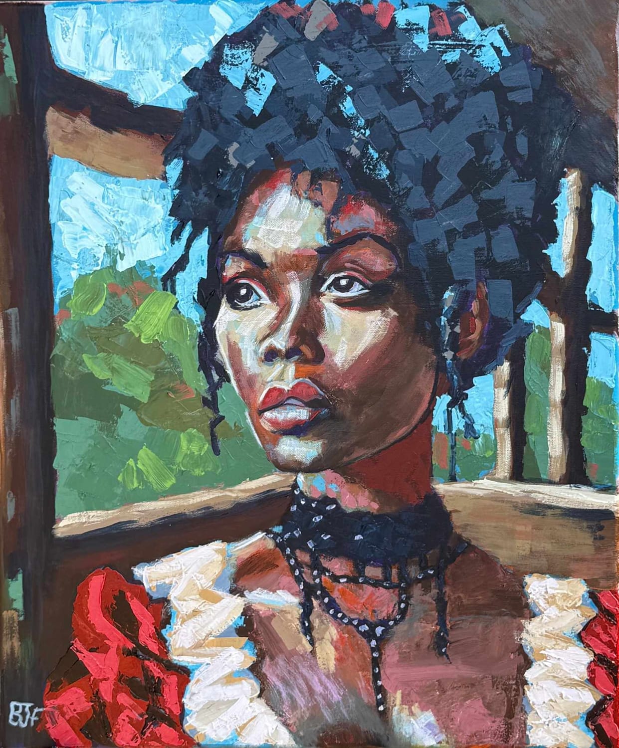 Arrival painting by Beren Hollins-Frank