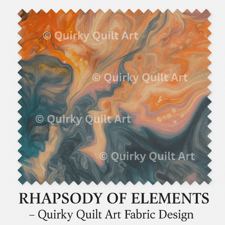 Rhapsody of Elements – Fire & Ice Digital Fabric 