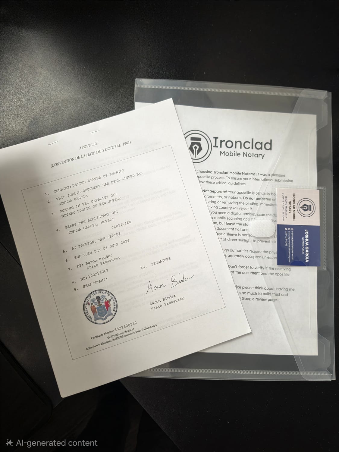 NJ Apostille Document processing for India