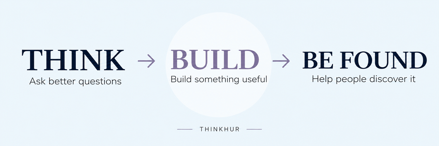 Sometimes the problem isn't getting more traffic. It's having somewhere worth sending it.  Think. Build. Be found