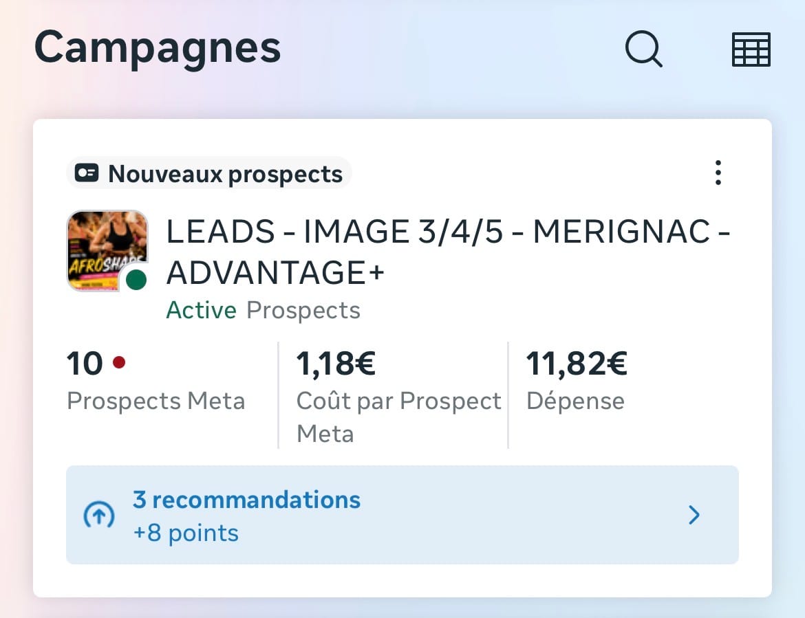 Campagnes Meta Ads
