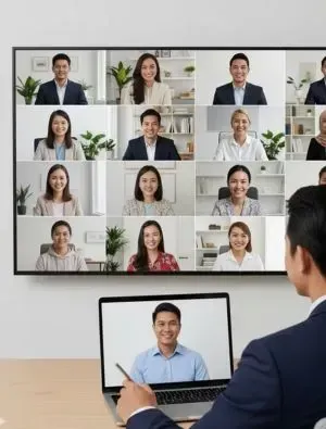 Corporate team learning hybrid communication skills in Malaysia