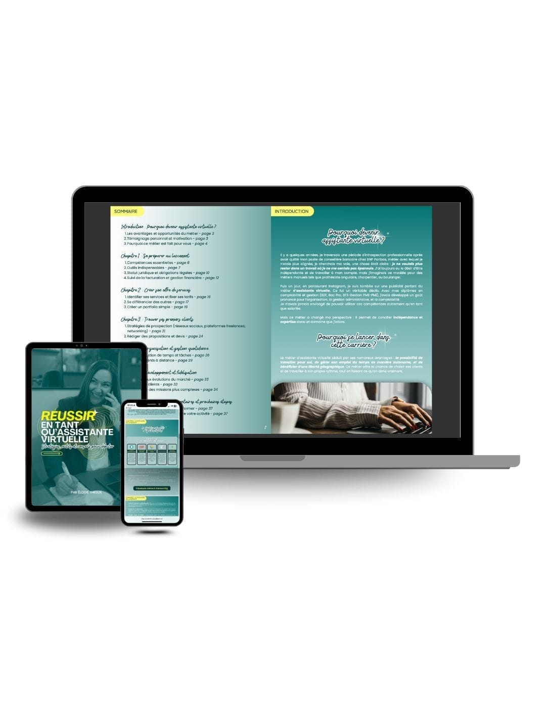 contenu ebook, apprendre le métier assistante virtuelle, 