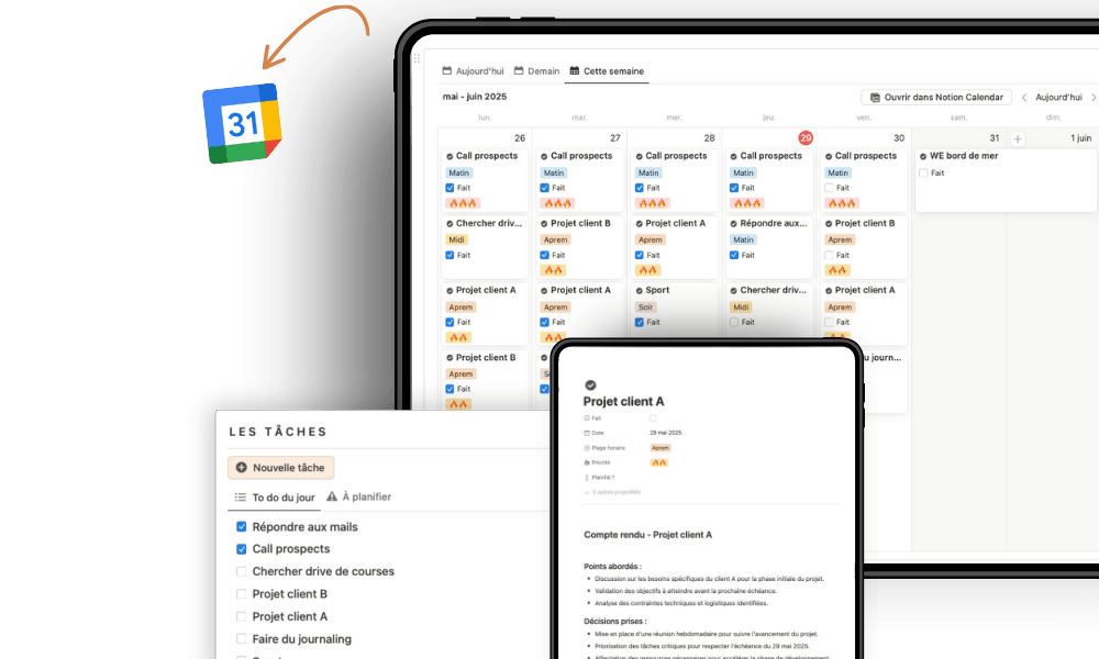 Obtiens ton template "Emploi du temps" dès maintenant !