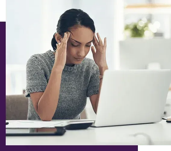 Stressed female CEO