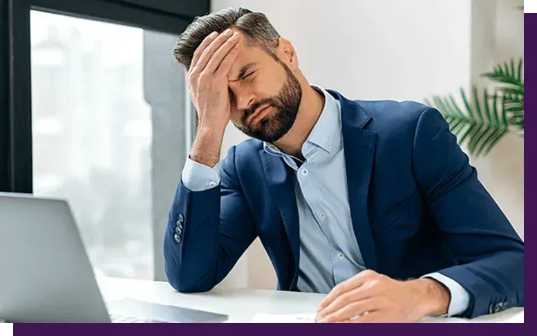 Stressed male CEO