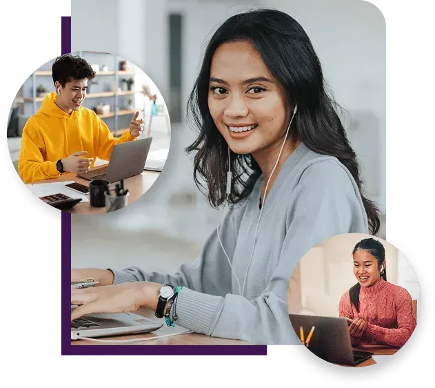 Filipino virtual assistants working on laptop