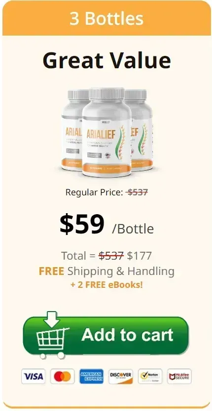 Buy 3 bottles of Arialief – best value nerve support bundle with savings